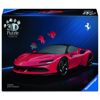Ravensburger - iconiques : Ferrari SF90 Stradale - Puzzle 3D - 108 pièces - jeu de construction pour enfants à partir de 8 ans