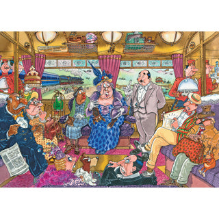 Puzzle Wasgij Retro Mystery 9 - Le plus grand vol de train, 1000 pcs.
