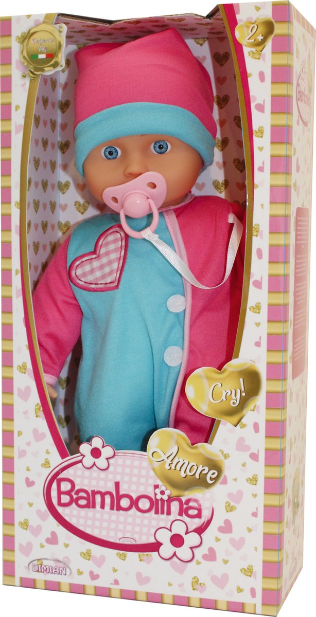 Poupée Dimian avec sons de pleurs - amore - 36 cm.