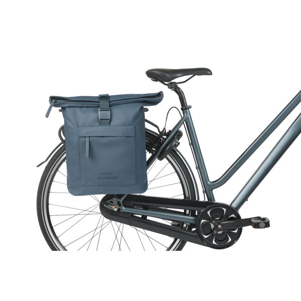 Basil sac de vélo double brooklyn mik 41l 14 x 30 x 37 cm - bleu