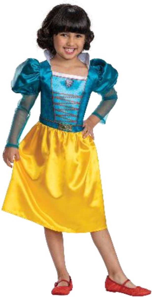 Déguisement Disney - Blanche Neige Live Action, Robe Blanche Neige Live Acton Basic Plus, Taille S (5 - 6 ans)