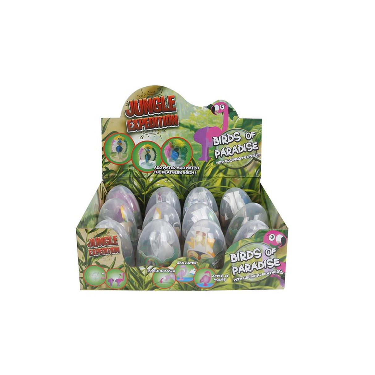 Growth Egg Bird Paradise 8,5 cm 6 Asst