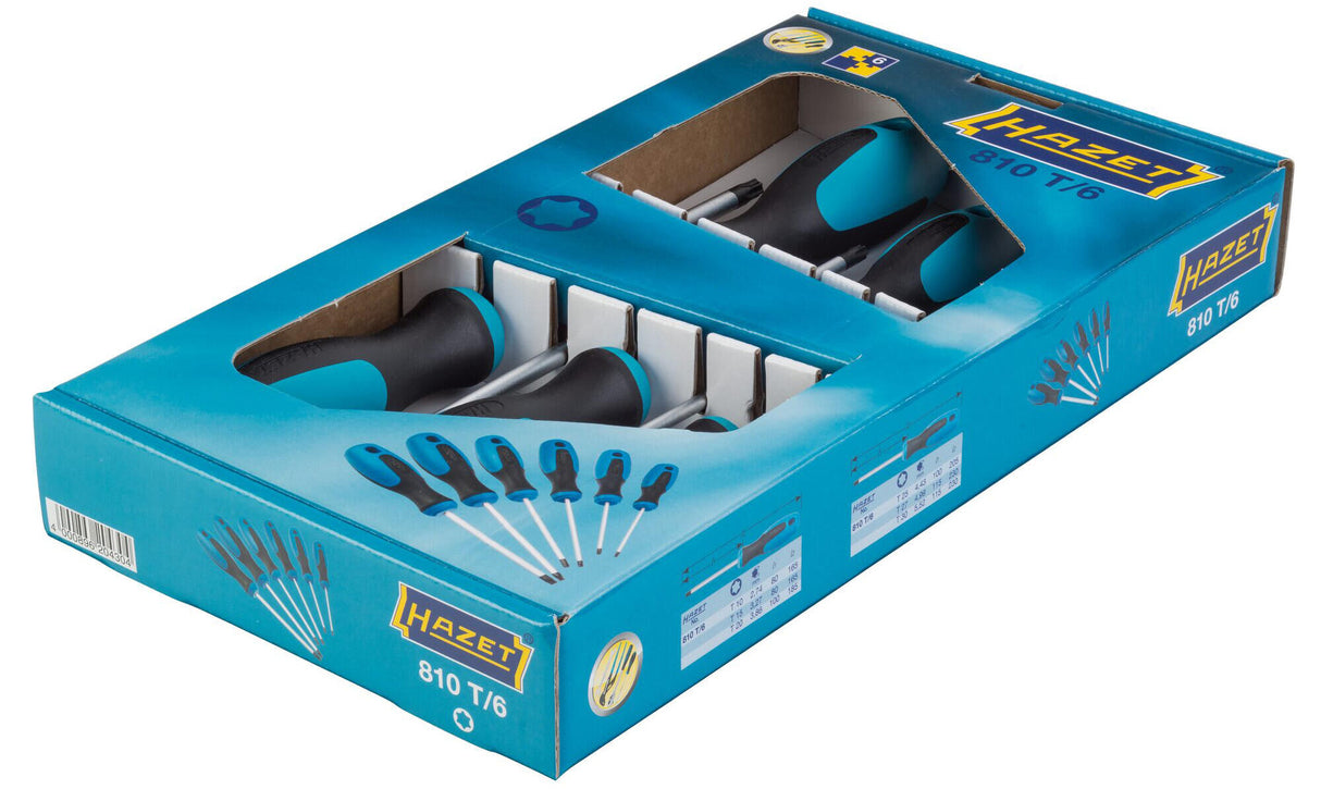 Hazet jeu de tournevis 810t 6 jeu de tournevis torx