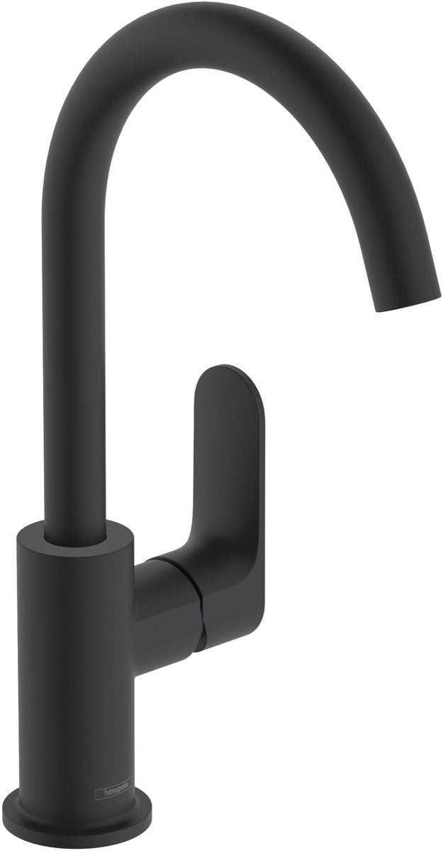Hansgrohe rebris s - mitigeur de lavabo - commande monocommande - avec garniture de vidage - taille 210 mm - bec pivotant - noir mat