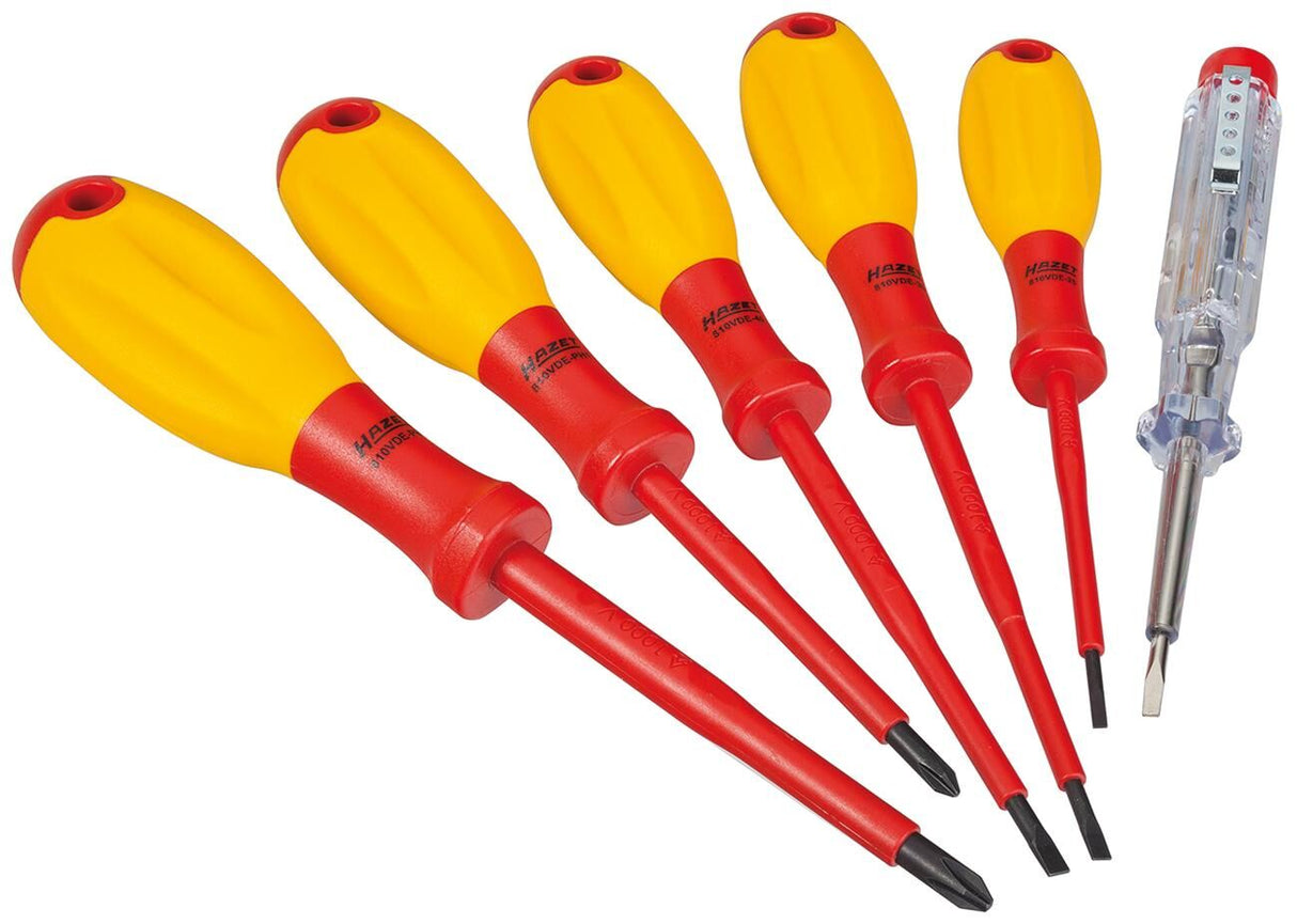 Hazet jeu de tournevis vde électricien schraubendr.s 6pcs.