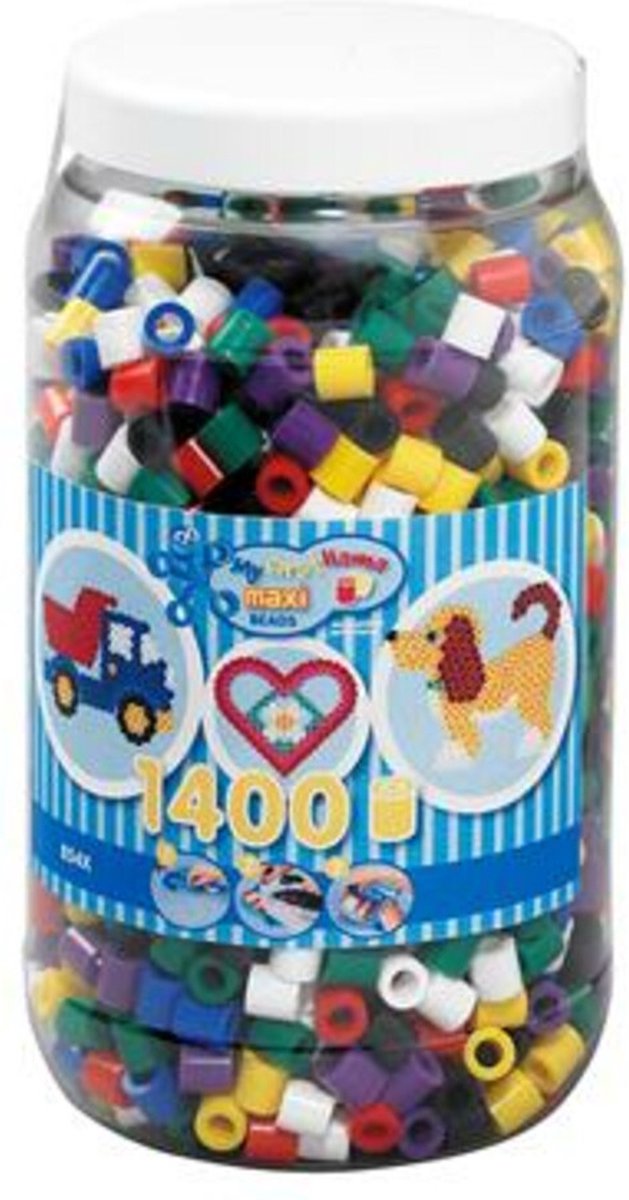 Hama Iron Beads Maxi in Pot - Mélanger Standard (00), 1400st.