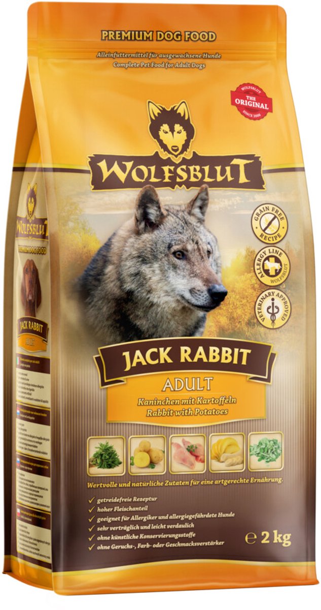 Wolfsblut nourriture pour chien adulte jack lapin 2 kg