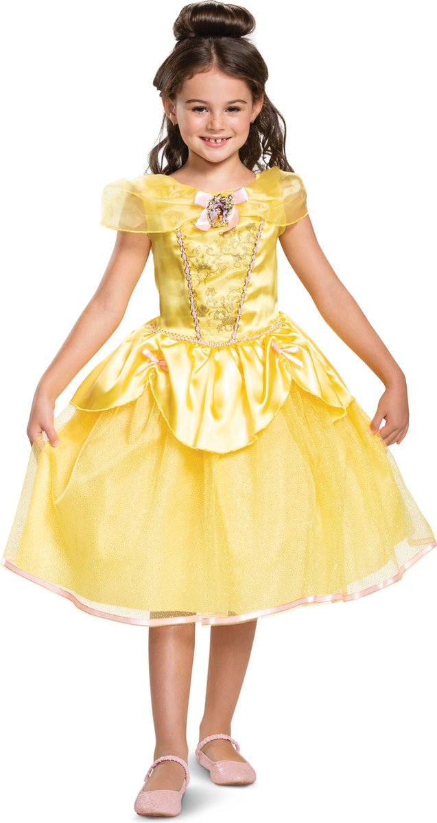 Déguisement princesse disney - la belle la bête, belle deluxe, taille s (5 - 6 ans), filles
