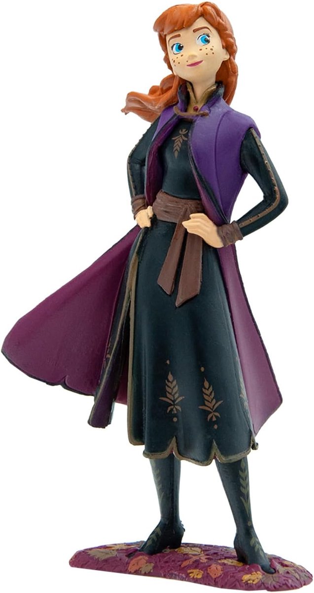 Bullyland 13512 – Figurine de jeu Anna de Frozen – design réaliste et détaillé – idéale comme figurine de gâteau, objet de collection ou cadeau joyeux pour les enfants à partir de 3 ans