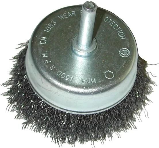 Sw stahl sw-stahl cup brush brosses coupe avec manche 6mm sw-steel d=75mm acier