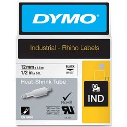 Dymo gaine thermorétractable rhino 18055 12mmx1,5m blanc