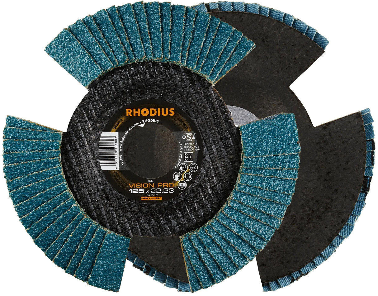 Rhodius disque à lamelles vision pro rondelles dentelées vision p 40 125x22,23