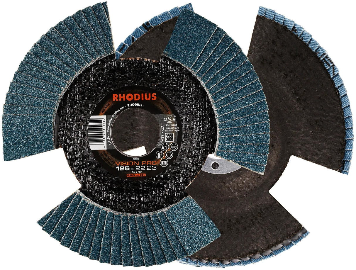 Rhodius disque à lamelles vision pro rondelles dentelées vision p 60 125x22,23