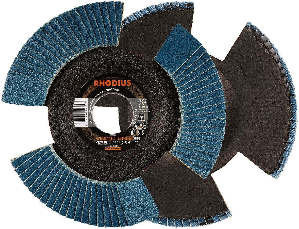 Rhodius disque à lamelles vision pro rondelles dentelées vision p 80 125x22,23