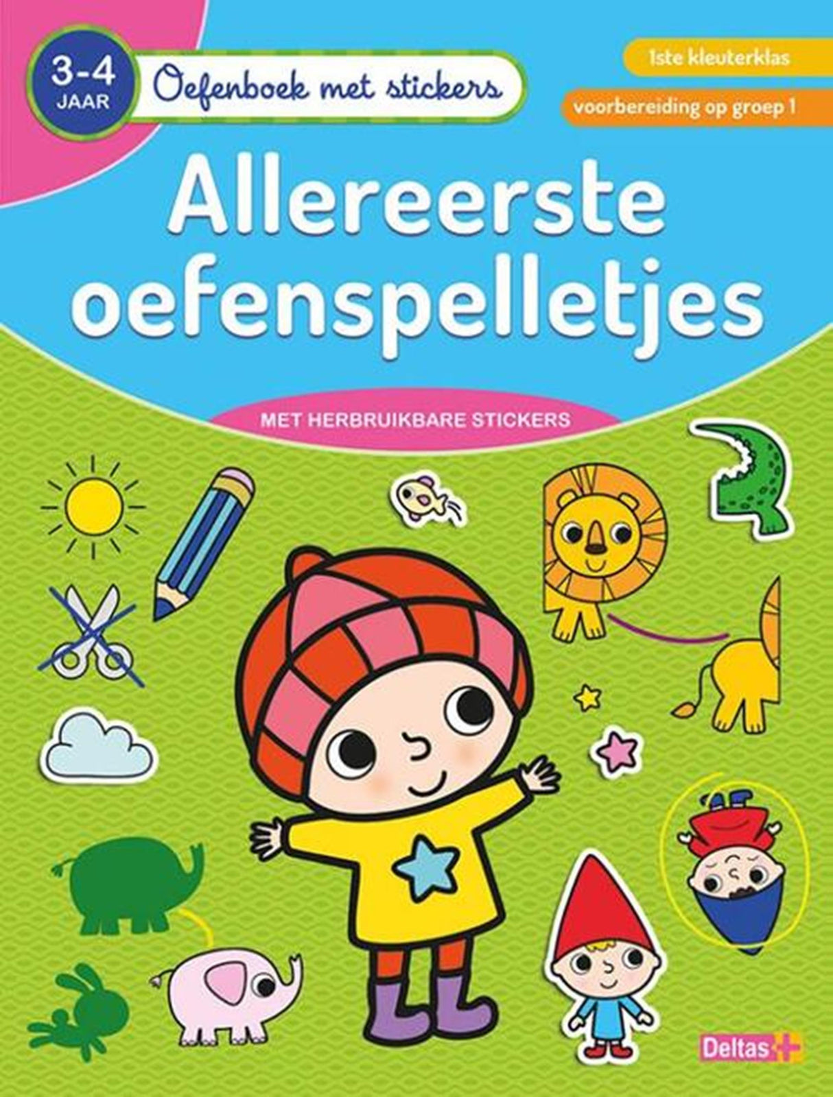 Livre d'exercices deltas avec autocollants - tout premier jeu d'entraînement (3-4 ans)