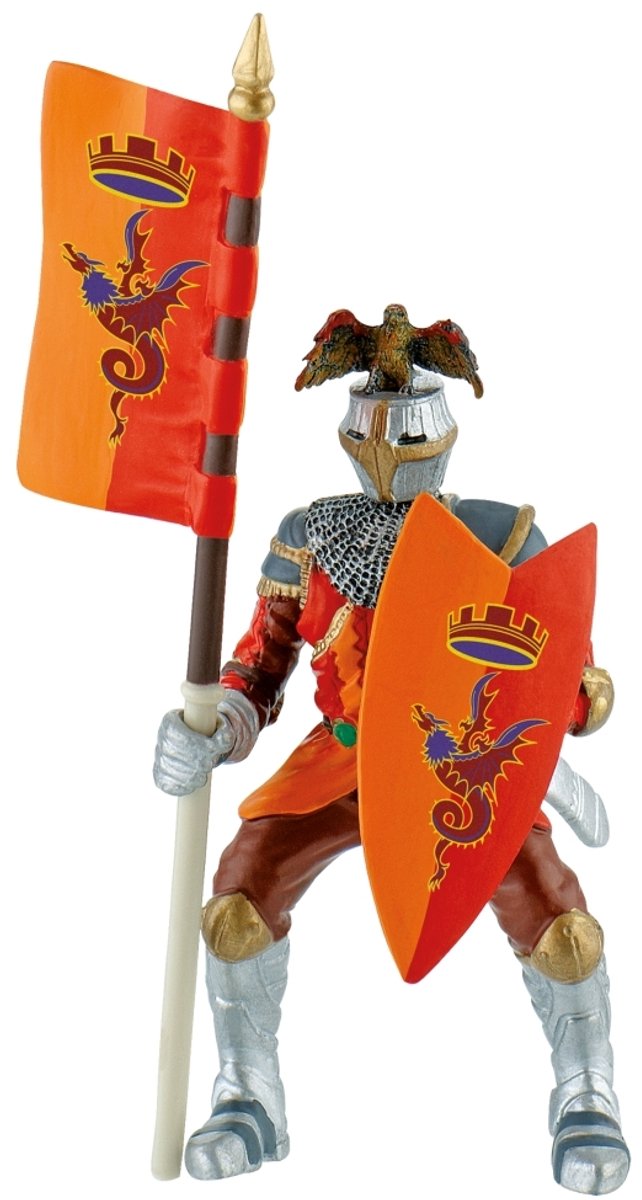 Bullyland 80782 – figurine de jeu chevalier de tournoi rouge – env. 12,5 cm – design réaliste et détaillé – idéal comme figurine fantastique, décoration ou petit cadeau pour les enfants à partir de 3 ans