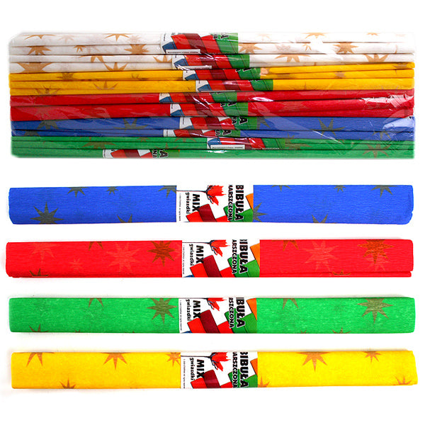 Étoiles en papier crépon, lot de 10