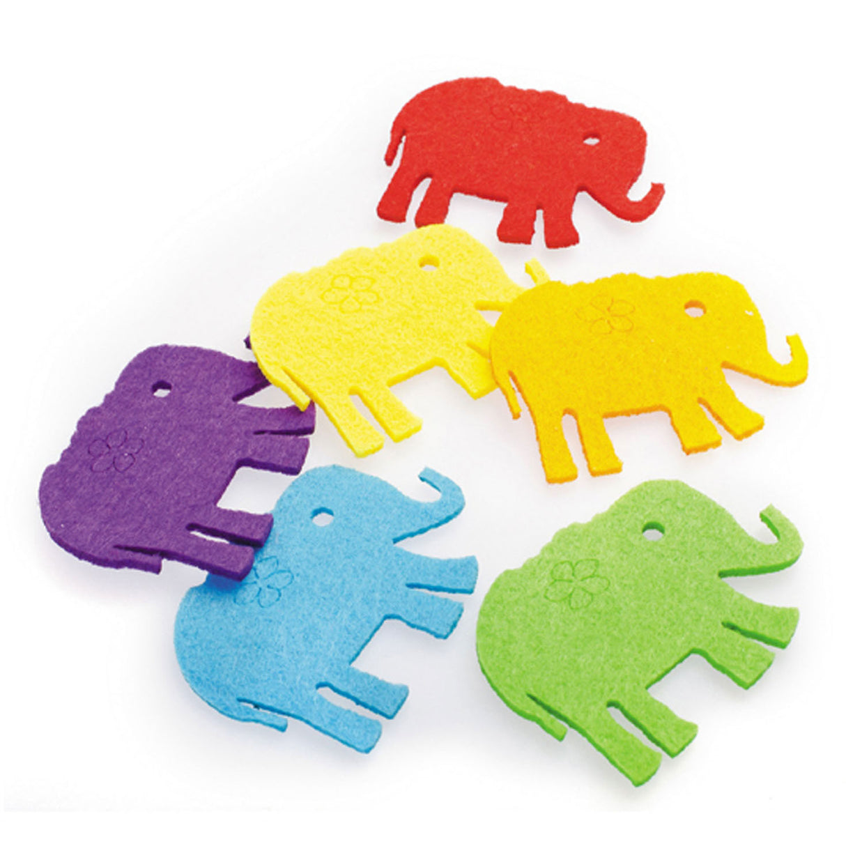 Éléphants en feutre, 6 pcs.