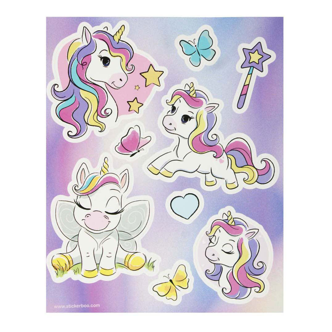Autocollants de fenêtre licorne, 16x21cm