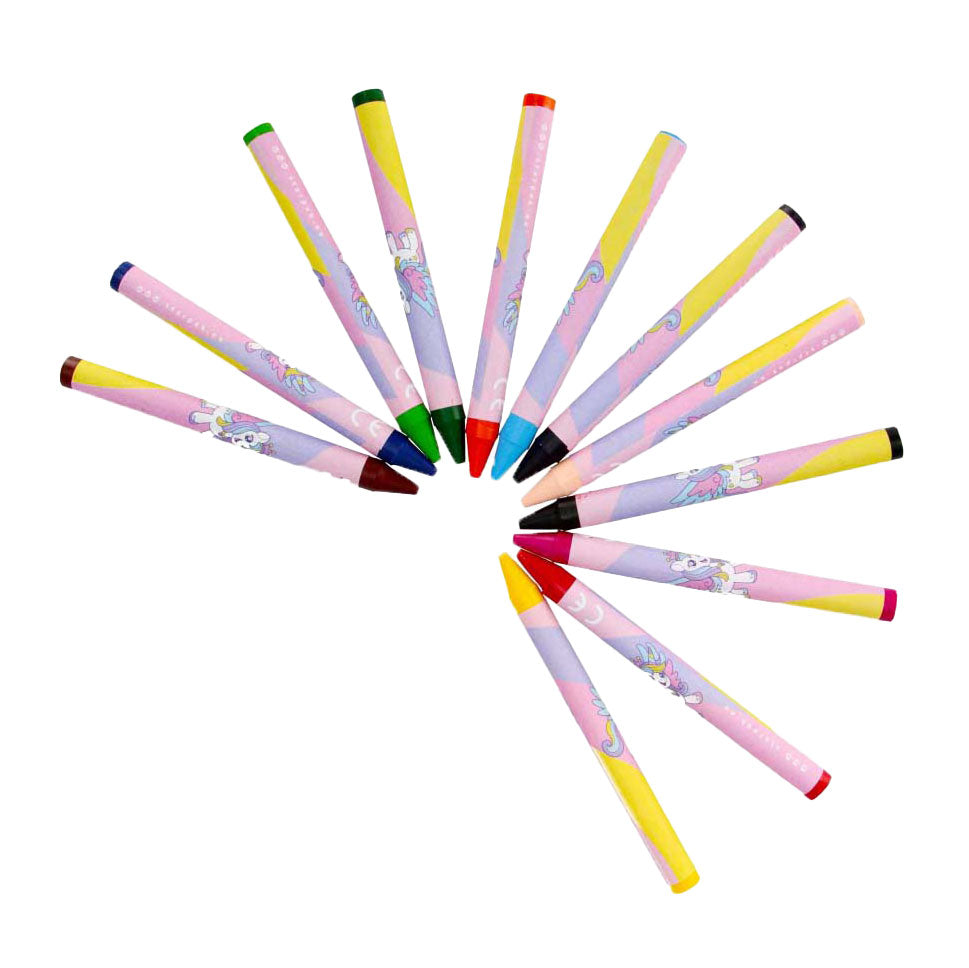 Crayon de cire licorne, 12 pcs.