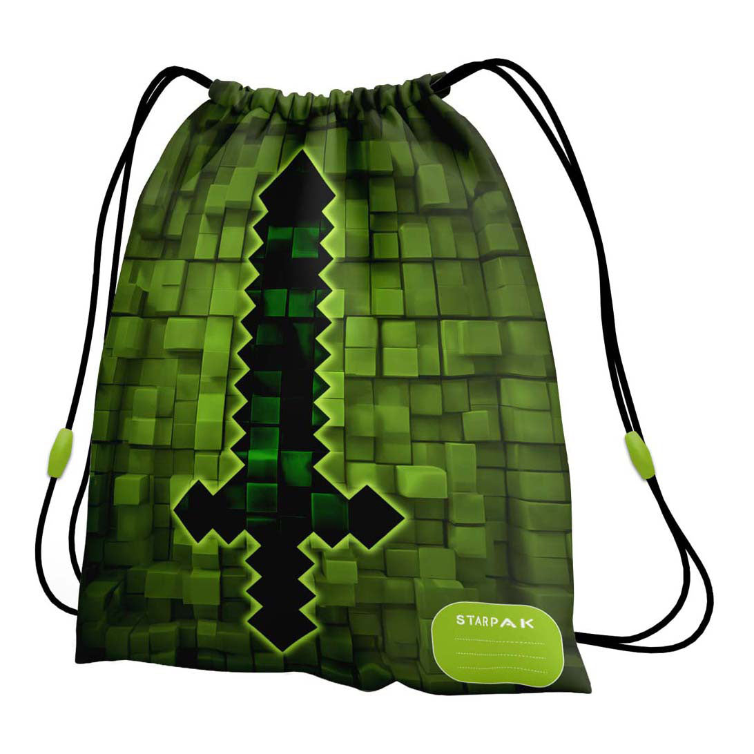 Sac de sport pixel épée vert