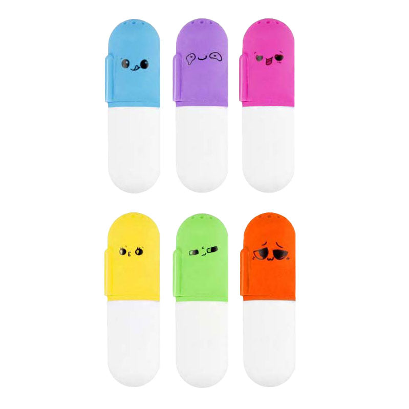 Mini surligneurs parfumés, mélange de couleurs, 48 pièces.
