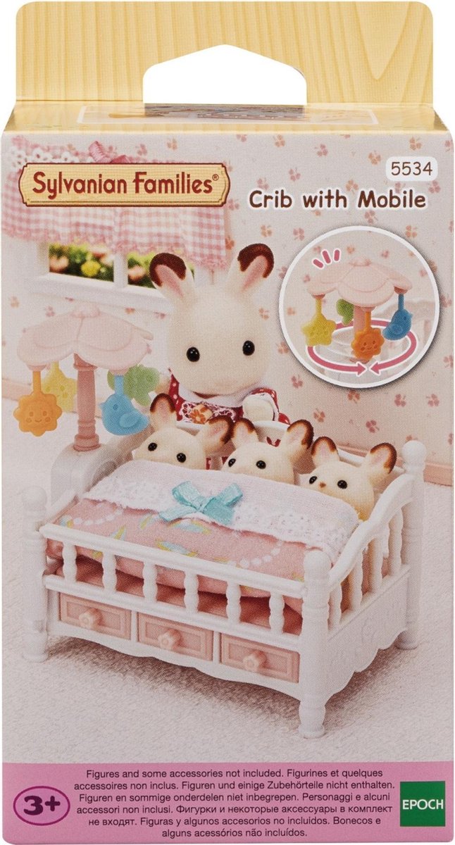 Lit familial Sylvanian pour triplés avec mobilier de maison de poupée mobile 5534