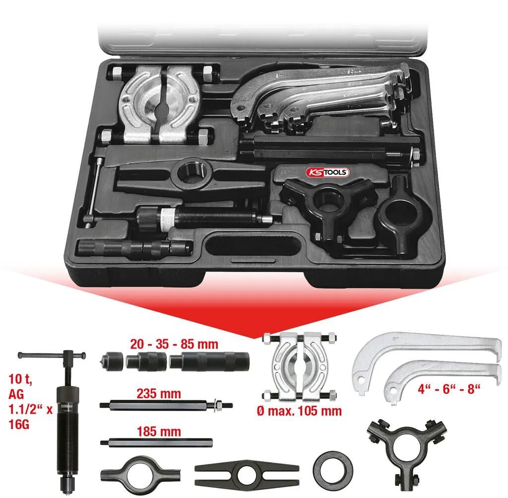 Ks tools ks-tools jeu d'extracteurs jeu de dissolvant assortiment acier à outils