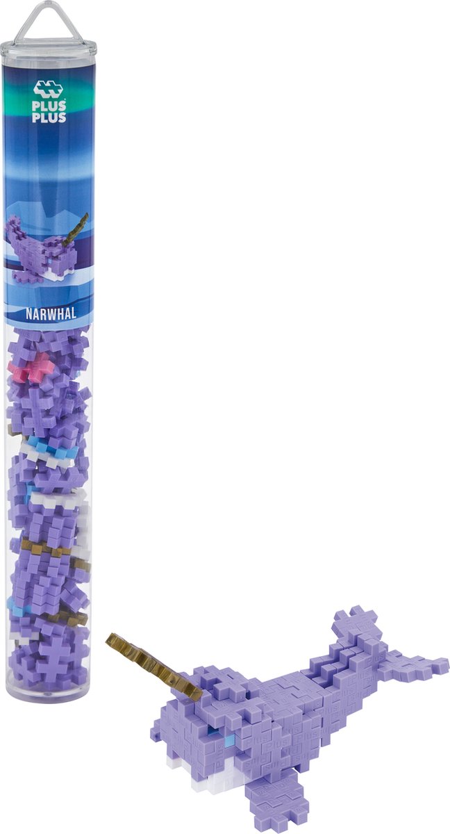 Ensemble de construction Plus-Plus baleine tubulaire 100 pièces - 4239 - jouets de construction - jouets de construction - ensemble avec blocs de construction - à partir de 5 ans