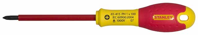 Stanley outils à main tournevis fatmax phillips vde ph0 x 75mm - 0-65-414