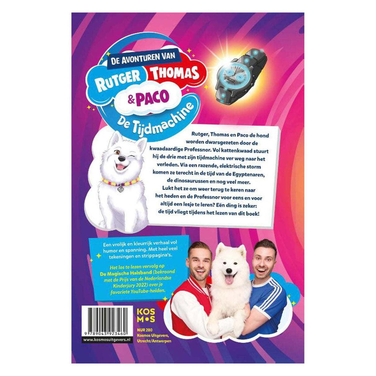 Livre central des aventures de Rutger, Thomas et Paco - la machine à voyager dans le temps