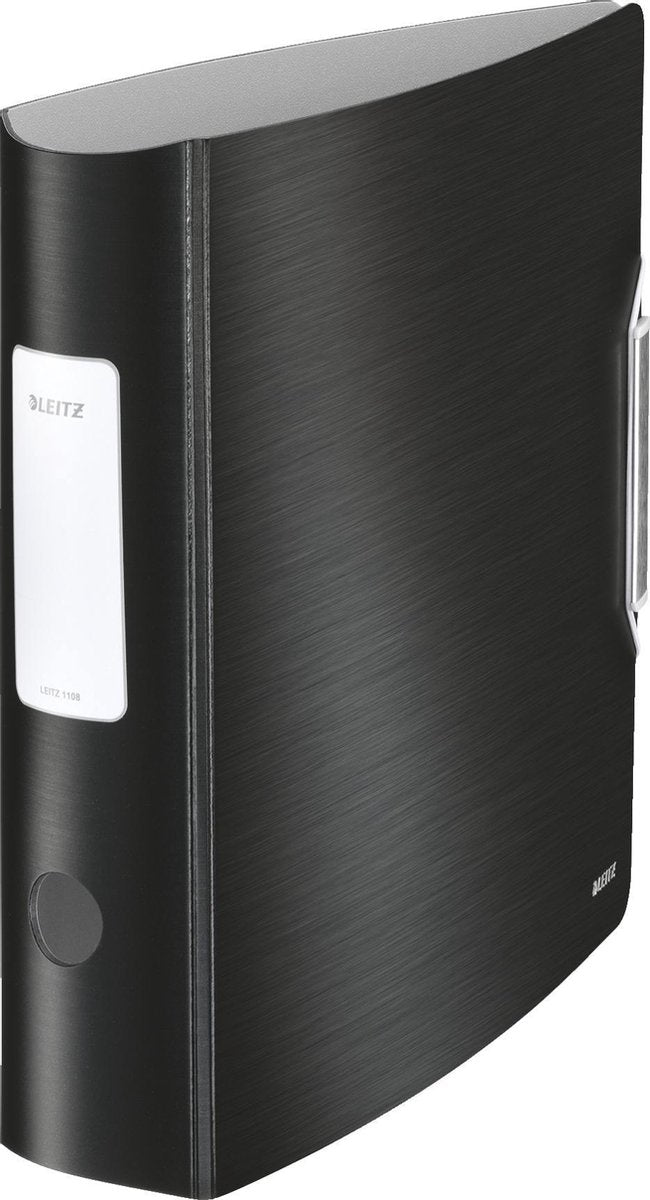 Classeur Leitz style actif 180° pour 500 feuilles A4 - largeur dos 82 mm - noir satiné