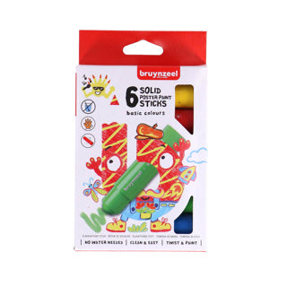 Bruynzeel bâtons de gouache set de base | 6 couleurs