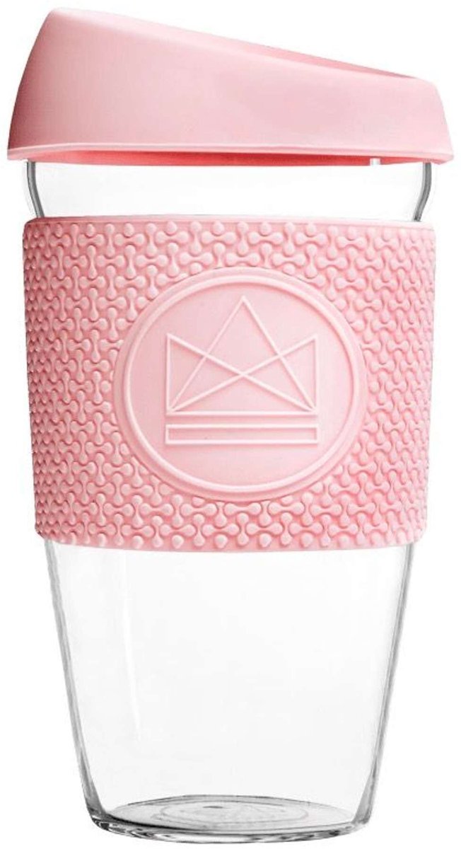Neon kactus - pink flamingo glass cup 450ml