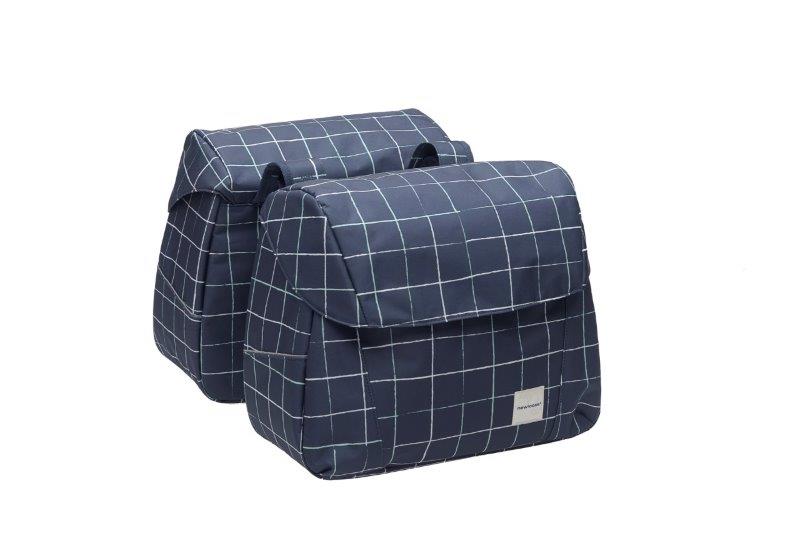 Nouveau sac joli double chèque bleu