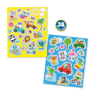 Ses creative ses - autocollants pour fenêtres - 38 autocollants pour fenêtres réutilisables - thème vacances