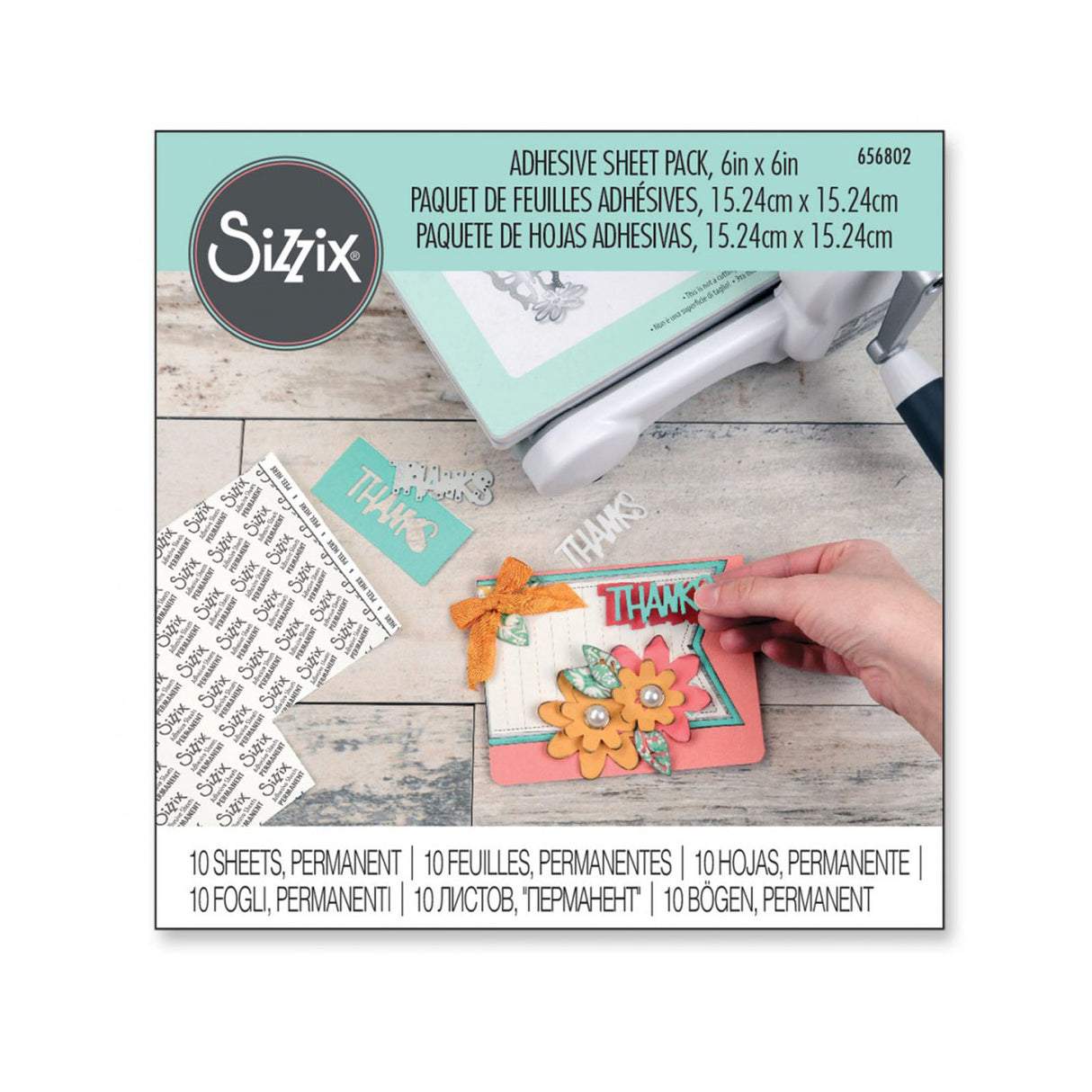 Sizzix • feuilles autocollantes 15x15cm