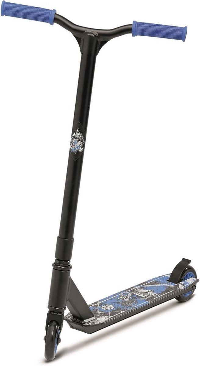 Roces blast stunt scooter débutant – trottinette freestyle trick pour enfants – roues 100 mm – skate park pro scooter – noir bleu