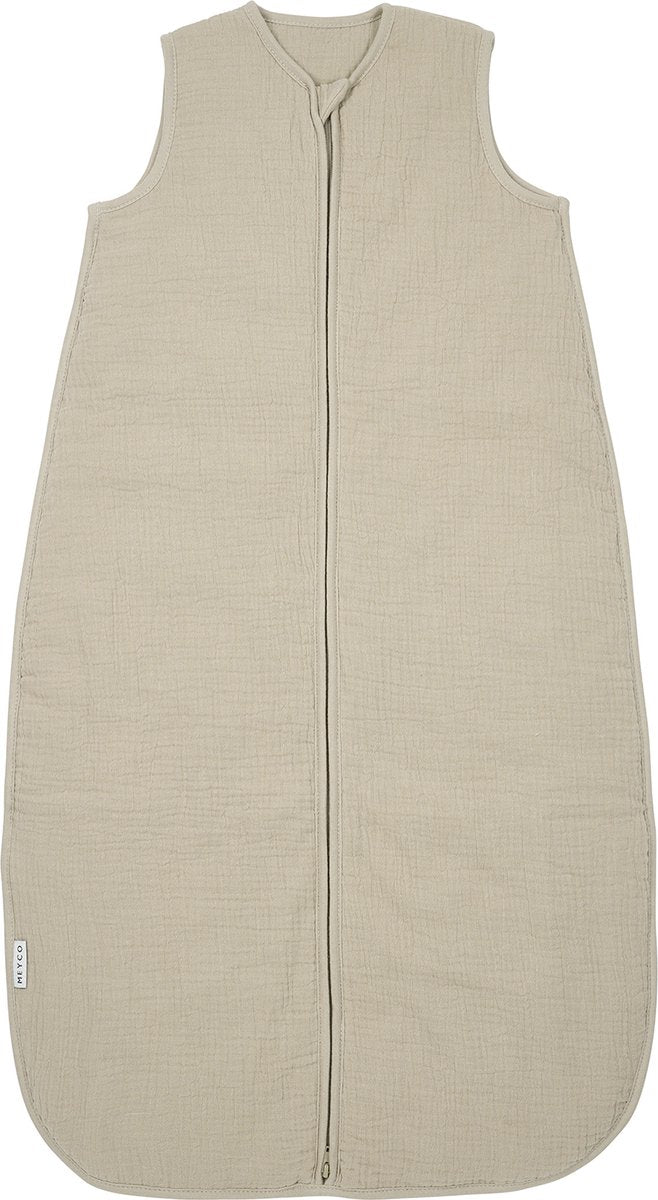 Meyco baby uni gigoteuse doublée - hydrophile prélavée - sable - 70 cm - 2,0 tog