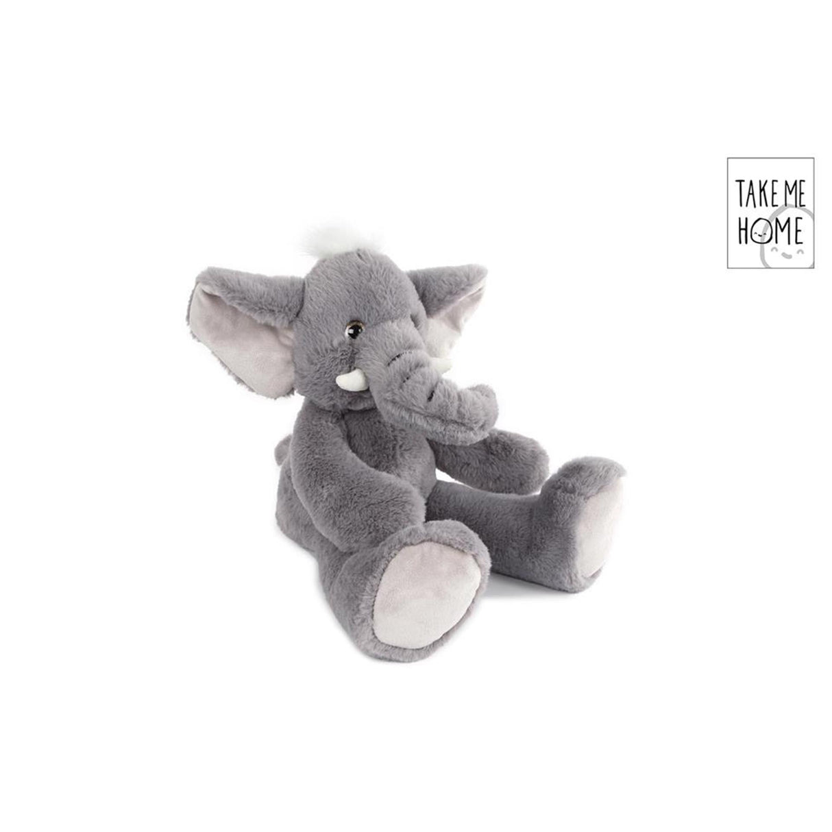 Take me home peluche éléphant gris 22cm