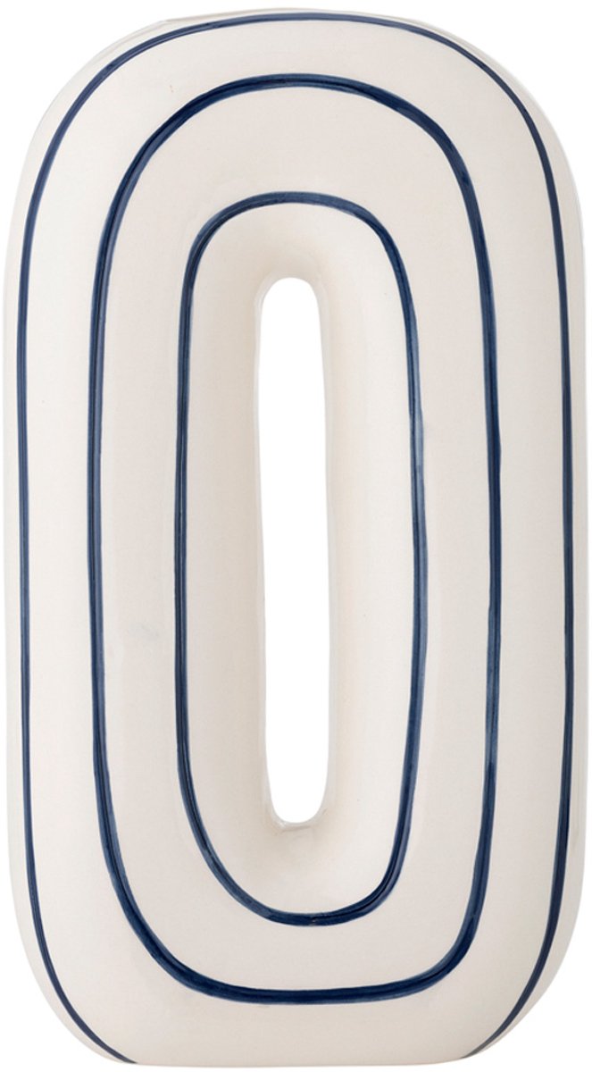 Bloomingville mae - vase - bleu - céramique
