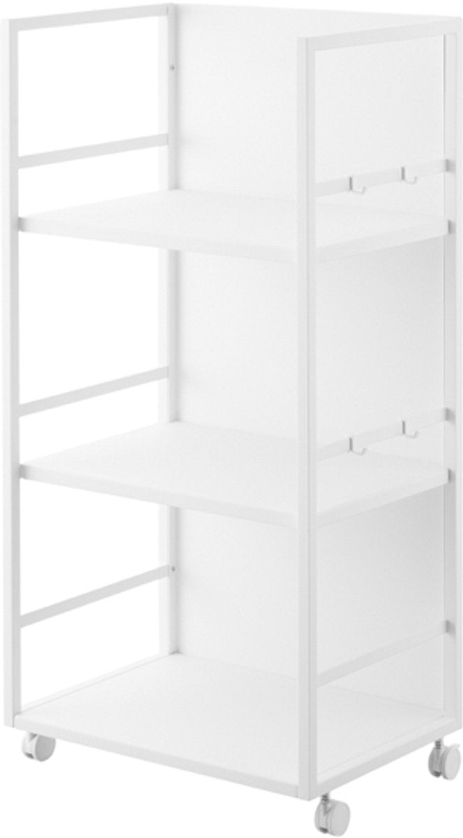 Chariot de rangement tour Yamazaki 3 couches semi fermé - blanc