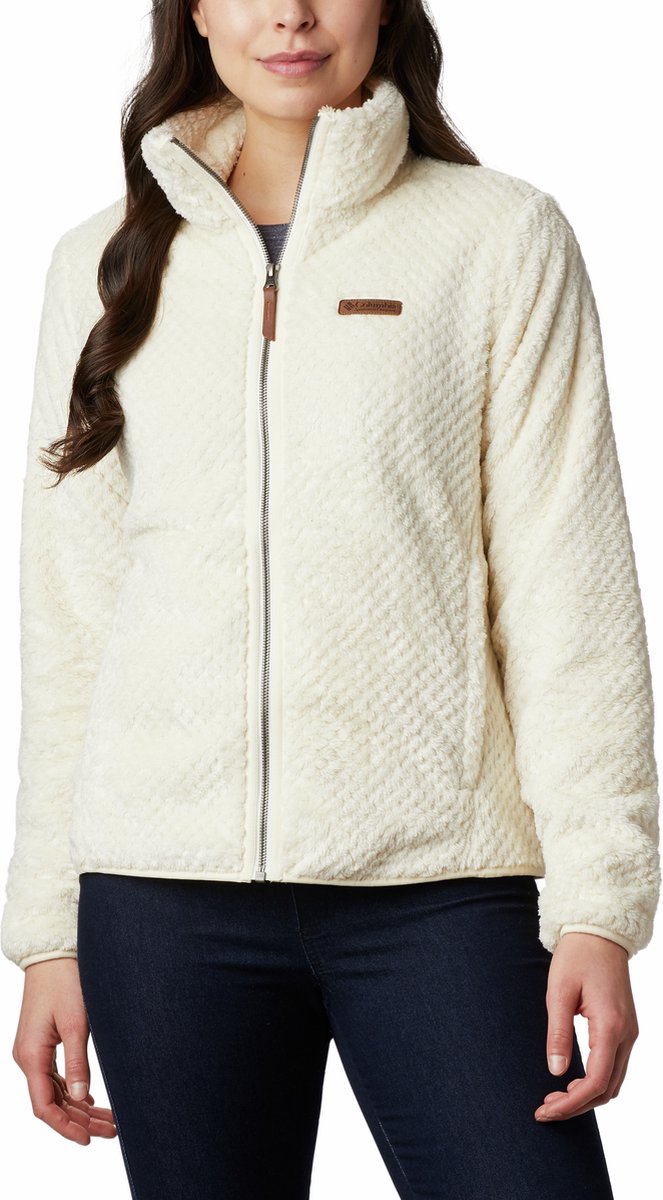 Columbia fire side ii gilet femmes avec fermeture éclair - gilet polaire sherpa femmes - gilet d'extérieur - craie - taille m