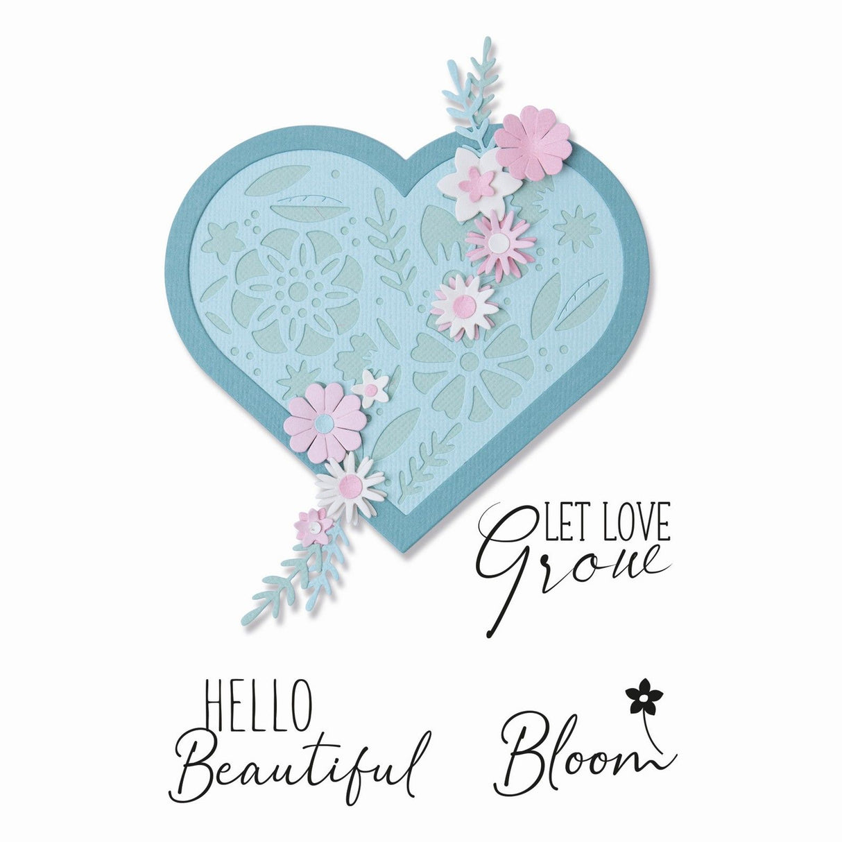 Sizzix • framelits dies stamps blooming heart