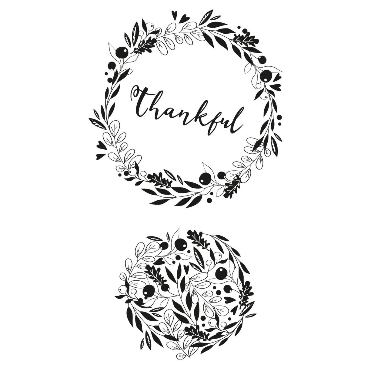 Sizzix • clear stamps autumn wreath