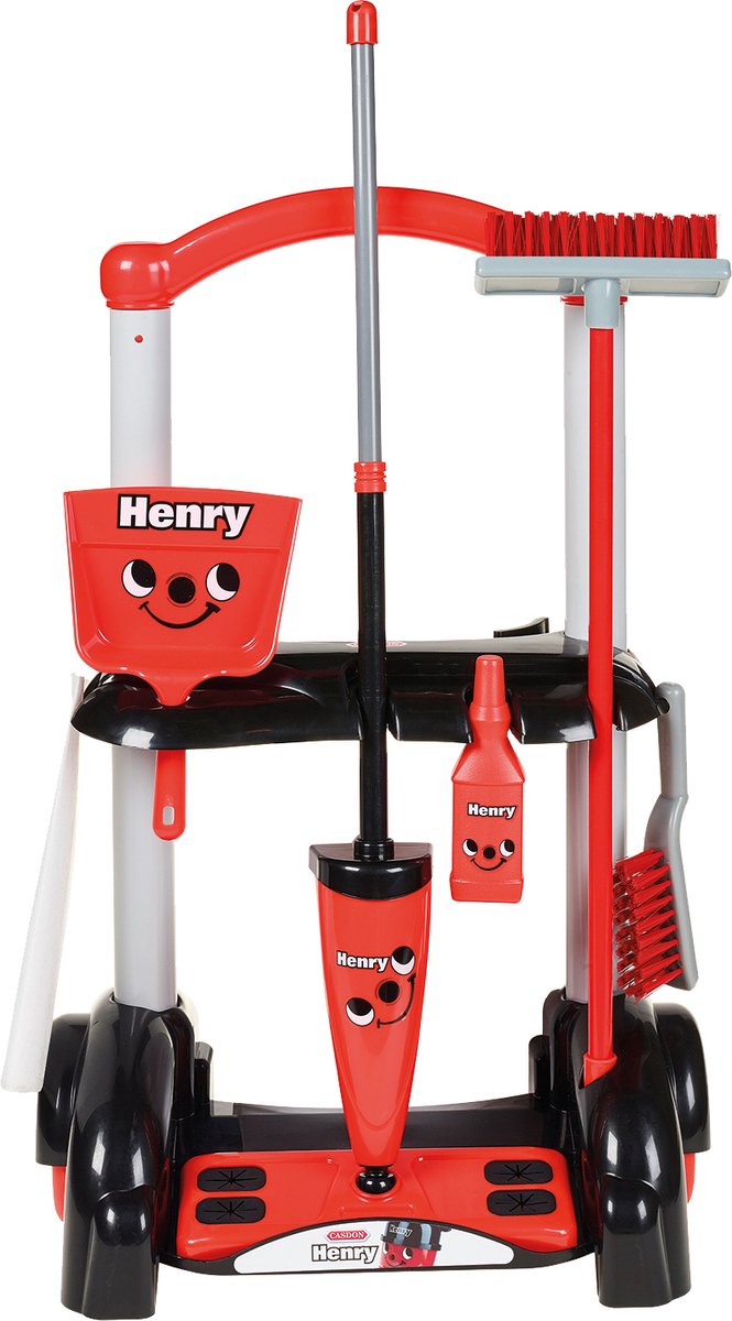 Chariot de nettoyage Casdon Henry - kit de nettoyage pour jouets