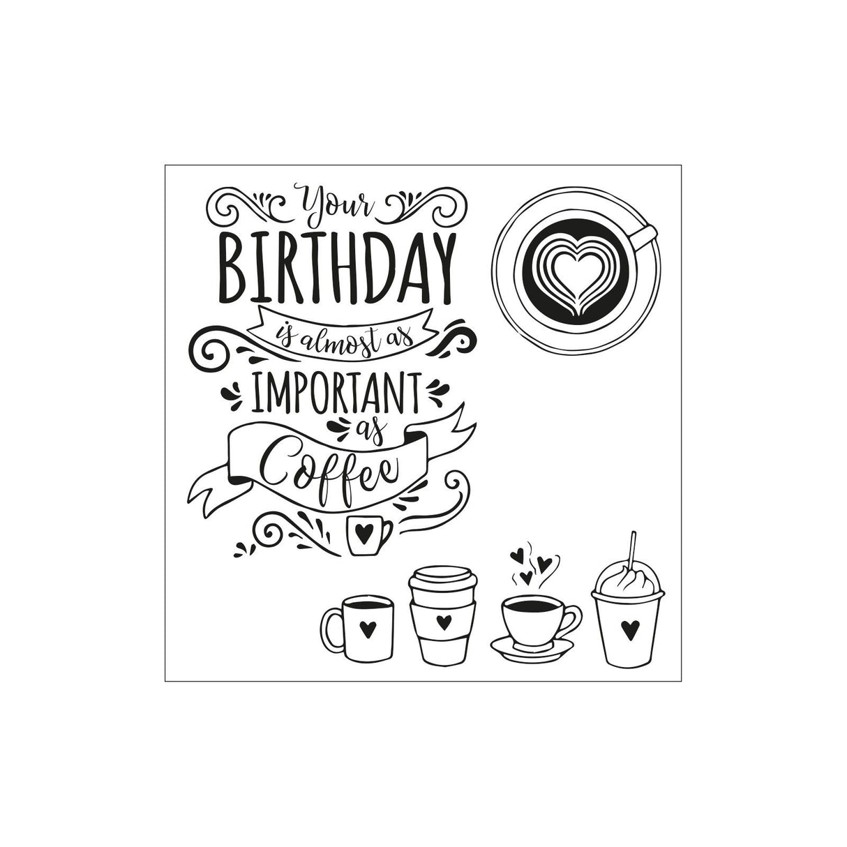 Sizzix • framelits die set stamps café 10stuks