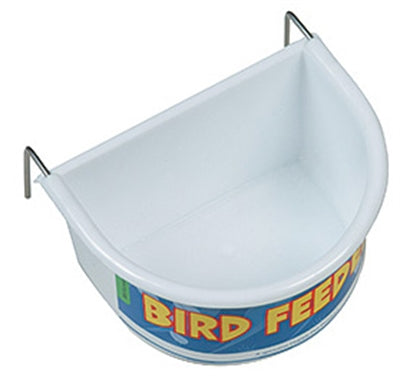 Bol à nourriture pour animaux Happy demi-rond blanc