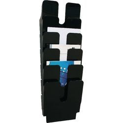 Porte-brochures durable flexiplus a4 noir pack 6 pièces