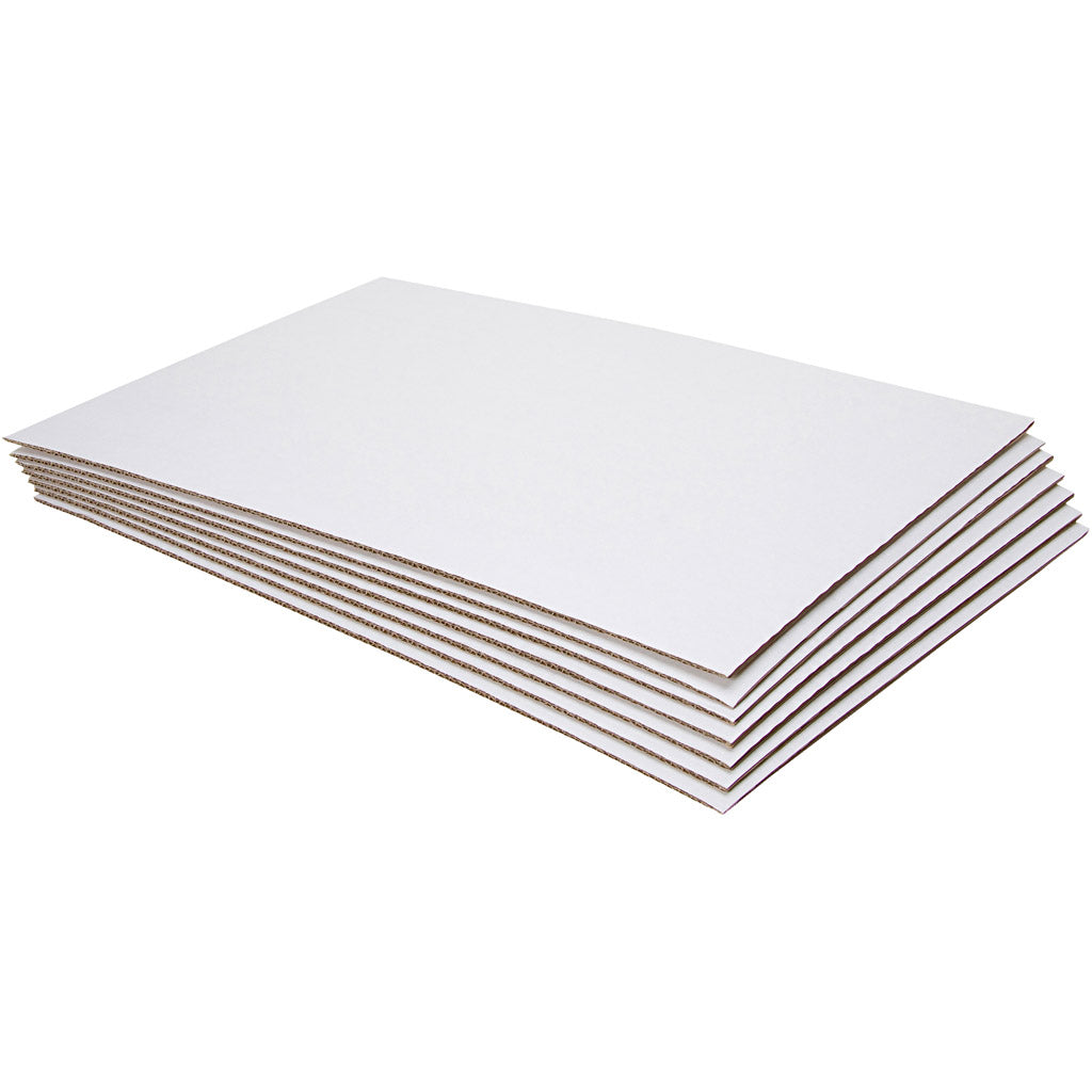 Feuilles de carton ondulé, format 42x60x0,7 cm, 10 pièces, 1 boîte